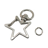 Alloy 360 Degree Swivel Ring Snap Hook Clasps (5 Pieces) 33x23x6 MM Star Silver Color For Key Chain and Bag Making